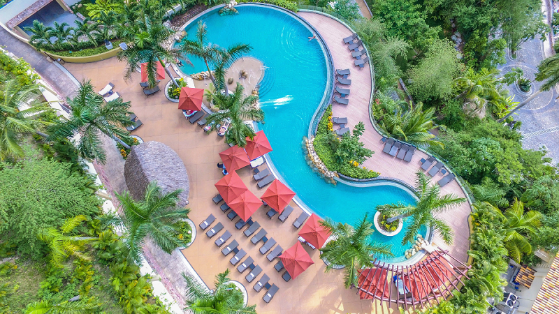 Garza blanca panoramic pool from the top