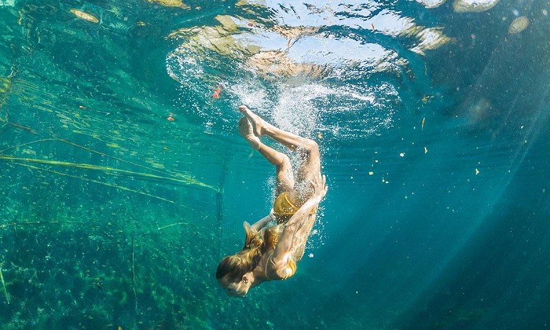 Swimming in Cenotes